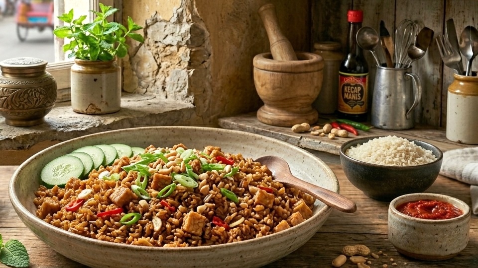 Nasi Goreng Révolté — riz frit indonésien au kecap manis